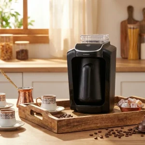 Hatır Aqua, cafetière turque automatique avec réservoir d'eau, noire