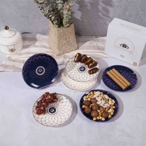 Ensemble de petites assiettes CNR1127, collection Nazar, lot de 6