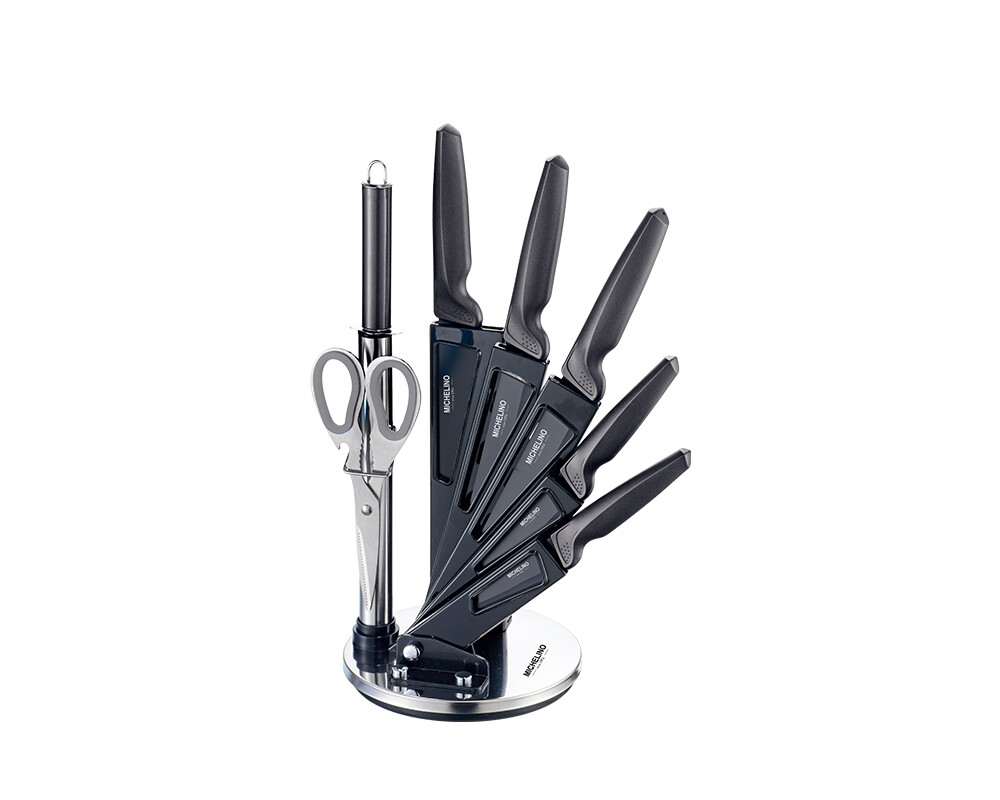 Ensemble de 8 couteaux gris