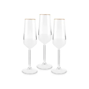 Ensemble de 3 Verres à Champagne de 195 ml Jasmine