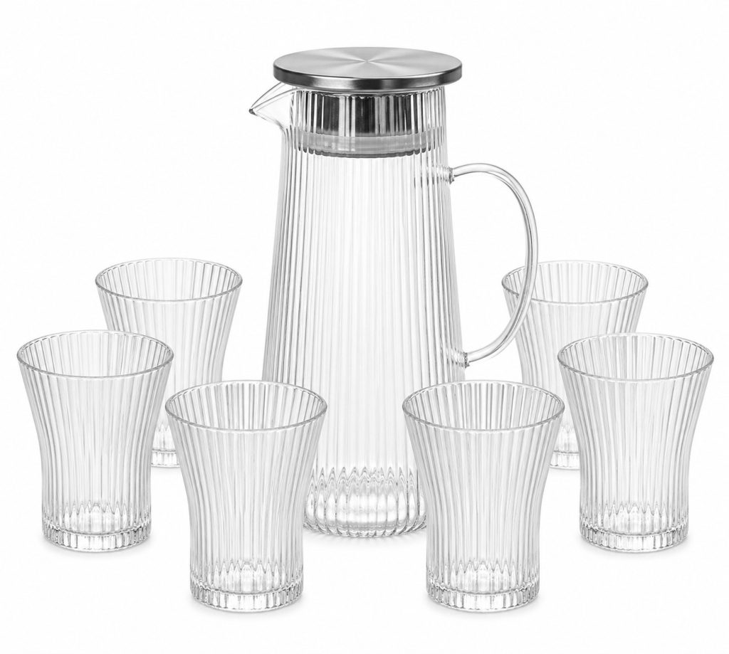Set de boisson transparent - 7 pcs