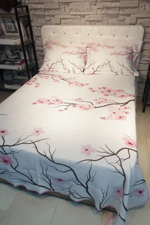 Ensemble Couvre-lit 3pièces Fleurs de Cerisier 220*240cm