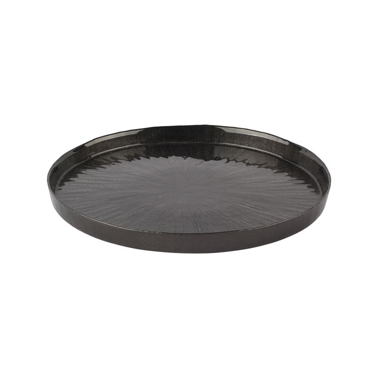 ENSEMBLE D'ASSIETTE PLATES BRICARD REXY 21 CM EN 6 PIÈCES NOIR