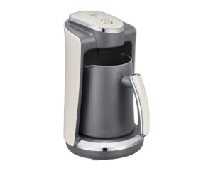 Cafetière à machine à moka beige 250 ml (capacité 1 à 4 tasses)